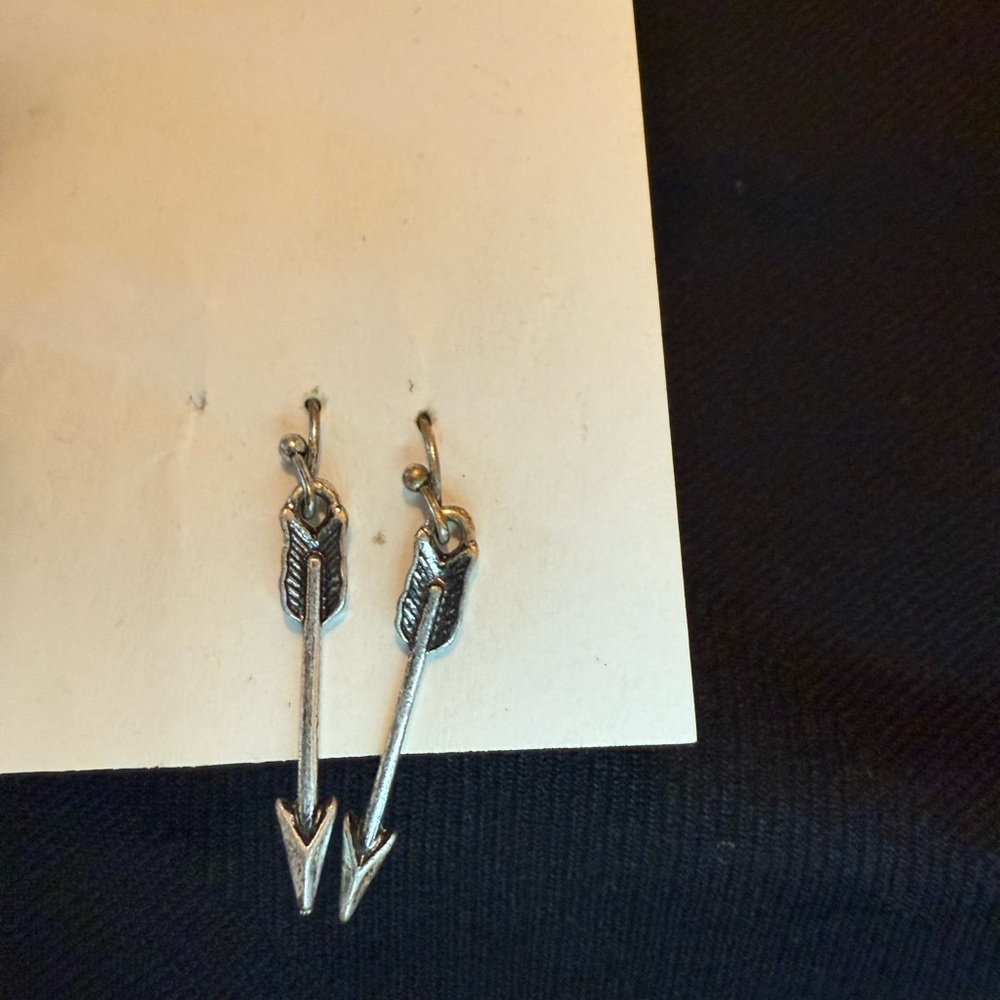 Silver Arrow Dangle Earrings